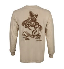 Men's SaltWater Riders Bronc T-Shirt -Cavalleria Toscana Store mens bronc tee LS sand back SW Riders 06765.1687386842
