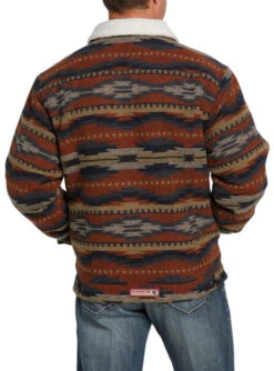 Men's Cinch Print Trucker Jacket -Cavalleria Toscana Store mens printed trucker jacket multi side MWJ1511006 miller1 66344.1670106337