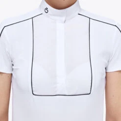 Cavalleria Toscana Outline Piping Shirt Short Sleeve 9 Cavalleria Toscana Outline Piping Shirt Short Sleeve -Cavalleria Toscana Store outline piping compet ss white front detail CAD209 JE022 0001 cavalleria toscana 05417.1649541772