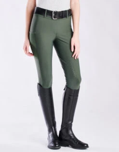 Piper Fusion Breeches Full Grip -Cavalleria Toscana Store piper fusion full grip dk.olive front 32381 smartpak 2 48530.1679004498