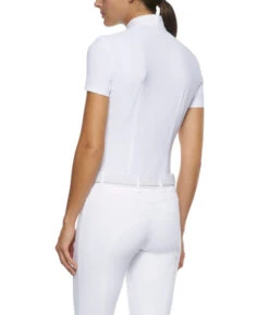 Cavalleria Toscana Pleated Shirt Short Sleeve -Cavalleria Toscana Store pleated jersey SS white back CAD153 JE022 0001 CT 98780.1670880202