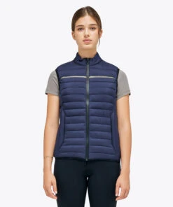 Cavalleria Toscana Team Puffer Vest 11 Cavalleria Toscana Team Puffer Vest -Cavalleria Toscana Store puffer vest smoky blue front GLD266 NY092 7E00 CT 65007.1675967382