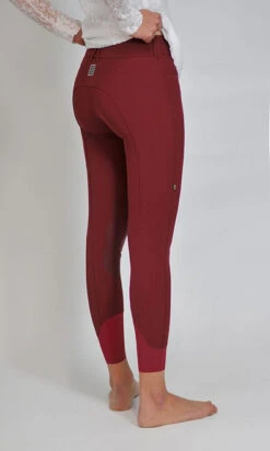For Horses Remie Knee Grip Breeches -Cavalleria Toscana Store remie knee grip breech bordeaux side for horses 58196.1567041593