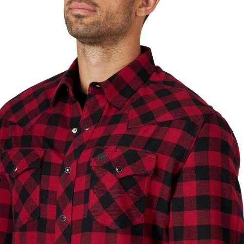 Men's Wrangler Retro Red Buffalo Plaid Shirt 3 Men's Wrangler Retro Red Buffalo Plaid Shirt