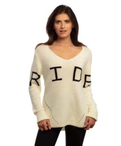 Goode Rider RIDE Sweater -Cavalleria Toscana Store ride sweater ivory front 19037 3710 goode rider 05016.1665773750