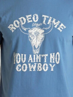 Rock & Roll Denim Men's Rodeo Time Tee -Cavalleria Toscana Store rodeo time tee ss blue detail RRMT21RZM8 rock and roll 67375.1656267406
