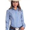 Panhandle Rough Stock Stripe Shirt -Cavalleria Toscana Store rough stock stripe shirt blue yellow R4B4043 panhandle 62831.1585508914
