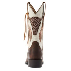 Ariat Round Up Southwest StretchFit Western Boot -Cavalleria Toscana Store round up sw stretchfit brown.wh heel 10044434 ariat 46107.1677192567
