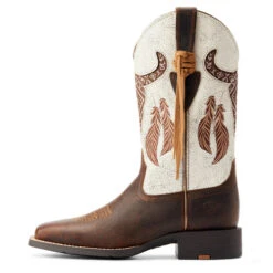 Ariat Round Up Southwest StretchFit Western Boot -Cavalleria Toscana Store round up sw stretchfit brown.wh outside 10044434 ariat 65903.1677192545