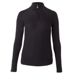 B Vertigo Ruth 1/4 Zip Sweater -Cavalleria Toscana Store ruth sweater navy front 33546 VDB b vertigo 35746.1667873942