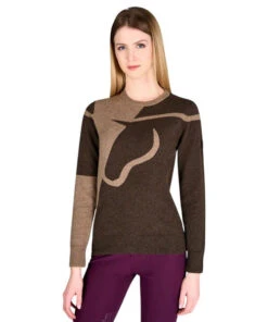 Vestrum San Cassiano Crew Neck Sweater -Cavalleria Toscana Store san cassiano crewneck tan brown front W5087 50015 59 vestrum 61032.1666402178