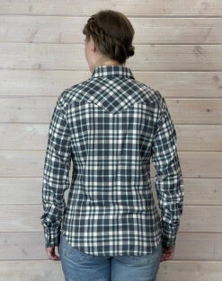 Kimes Ranch San Mateo Flannel Coolmax Shirt -Cavalleria Toscana Store san mateo flannel coolmax ls pewter back F22 939283 kimes 62357.1668737110