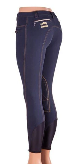 Sarm Hippique Aprica Knee Patch Breeches -Cavalleria Toscana Store sarm hippique aprica knee patch breech navy back 82820 62126.1527290076