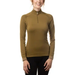 Kastel Denmark Shirt Shirred Shoulder Long Sleeve -Cavalleria Toscana Store shirred shoulder khaki fir green front LSRRG kastel 2 44990.1660602273