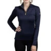 Kastel Denmark Shirt Shirred Shoulder Long Sleeve -Cavalleria Toscana Store shirred shoulder navy side LSSN kastel 34242.1659728976