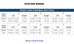 Ovation Child's Sofia Field Boot -Cavalleria Toscana Store size chart kids sofia nogrip field boot 471003 ovation 64876.1624655096