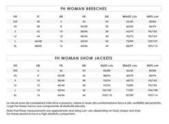 For Horses Remie Knee Grip Breeches -Cavalleria Toscana Store size guide women for horses 91418.1567041569