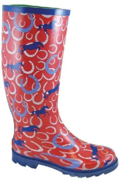 Smoky Mountain Rubber Rain Boots -Cavalleria Toscana Store smoky mtn boot horseshoes red 002 27900.1683841944