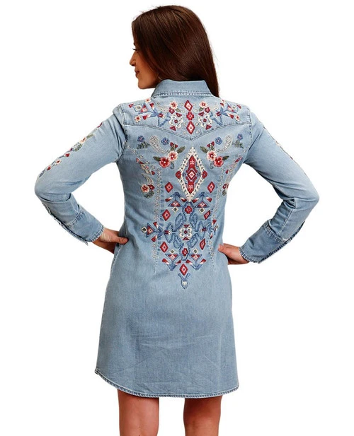 Stetson Southwest Embroidered Denim Dress 7 Stetson Southwest Embroidered Denim Dress - Image 5