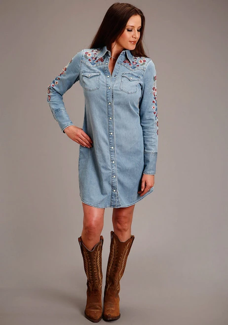 Stetson Southwest Embroidered Denim Dress 5 Stetson Southwest Embroidered Denim Dress - Image 3