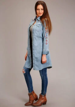 Stetson Southwest Embroidered Denim Dress 10 Stetson Southwest Embroidered Denim Dress -Cavalleria Toscana Store southwest embroidered dress denim side 1105705942010 stetson 19814.1678230647