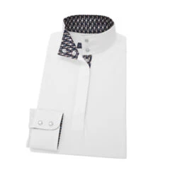 Essex Classics Talent Yarn Shirt Straight Collar 18 Essex Classics Talent Yarn Shirt Straight Collar -Cavalleria Toscana Store straight collar LS horses navy ESL24W1 essex 30306.1660254604