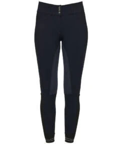 Cavalleria Toscana Suede Full Seat Breeches -Cavalleria Toscana Store suede seat high rise breech navy front PAD156 JE010 7001 CT 59966.1633562248