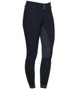 Cavalleria Toscana Suede Full Seat Breeches -Cavalleria Toscana Store suede seat high rise breech navy side PAD156 JE010 7001 CT 34520.1633562252