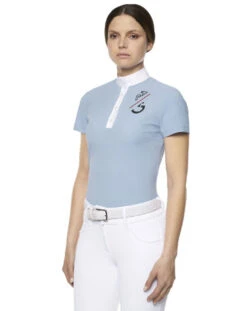 Cavalleria Toscana CT Team Red Stripe Polo -Cavalleria Toscana Store team comp polo ss lt blue side POD274 JE022 7C00 CT 49333.1640128433