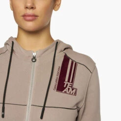 Cavalleria Toscana Team Daytona Zip Hoodie -Cavalleria Toscana Store team daytona crew blush front detail FED101 CO079 1A00 cavalleria toscana 68274.1657671800
