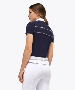 Cavalleria Toscana Team Daytona Polo Short Sleeve -Cavalleria Toscana Store team daytona polo ss smoky blue back POD297 JE022 0001 ct 99701.1661549183