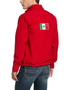 Men's Ariat Team Softshell Mexico Jacket -Cavalleria Toscana Store team mexico softshell red back 10033525 ariat men 30417.1670379219
