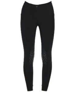 Cavalleria Toscana Team Red Stripe Knee Grip Breeches -Cavalleria Toscana Store team red stripe breech black front PAD160 JE010 9999 CT 50435.1639868501