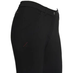 Cavalleria Toscana Team Red Stripe Knee Grip Breeches -Cavalleria Toscana Store team red stripe breech black front logo PAD160 JE010 9999 CT 28929.1639868516