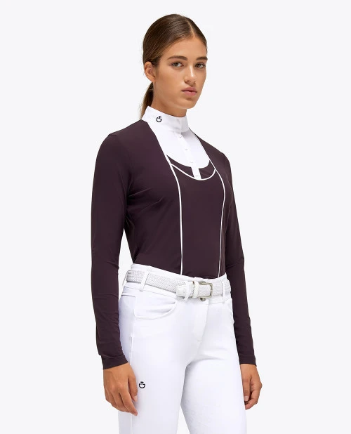 Cavalleria Toscana Tech Pique Show Polo Long Sleeve 4 Cavalleria Toscana Tech Pique Show Polo Long Sleeve - Image 2