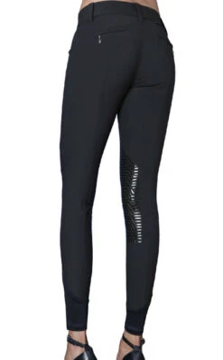 GhoDho Tinley Pro Grip Knee Patch Breeches -Cavalleria Toscana Store tinley breech black back ghodho 35682.1643579156