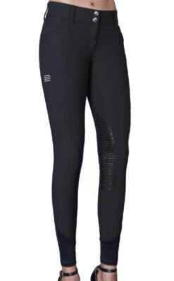 GhoDho Tinley Pro Grip Knee Patch Breeches -Cavalleria Toscana Store tinley breech black front ghodho 27495.1643579166