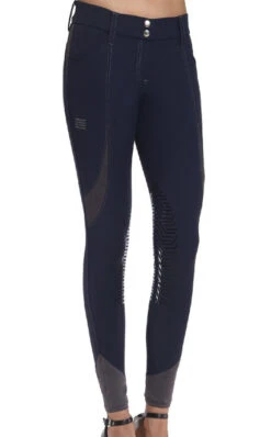 GhoDho Tinley Pro Grip Knee Patch Breeches -Cavalleria Toscana Store tinley breech navy front ghodho 24453.1643579169