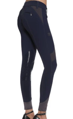 GhoDho Tinley Pro Grip Knee Patch Breeches -Cavalleria Toscana Store tinley breech navy side ghodho 41835.1643579142