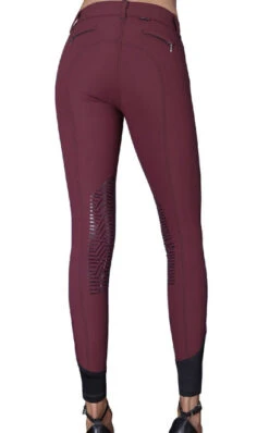 GhoDho Tinley Pro Grip Knee Patch Breeches -Cavalleria Toscana Store tinley breech rouge back ghodho 81212.1643579151