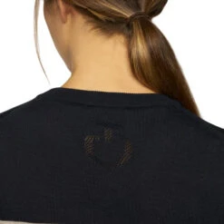 Cavalleria Toscana Merino V-Neck Sweater -Cavalleria Toscana Store v neck sweater navy back detail MAD113 LA035 7901 cavalleria toscana 55328.1650668175