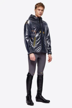 RG Unisex Waterproof Hooded Jacket 9 RG Unisex Waterproof Hooded Jacket -Cavalleria Toscana Store waterproof jacket grey man front COU001 NL002 8D00 RG 19427.1669828068