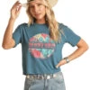 Rock & Roll Western Graphic Tee -Cavalleria Toscana Store western graphic tee ss navy RRWT21RZN2 rock and roll 51937.1656014299