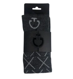 Cavalleria Toscana Logo Wool Socks -Cavalleria Toscana Store wool socks logo grey package CZN038 AB038 8980 CT 52233.1671504596