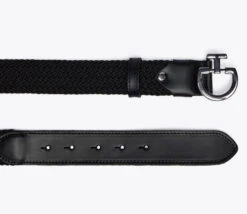 Cavalleria Toscana Woven Fabric Elastic Belt -Cavalleria Toscana Store woven fabric elastic belt black ends CIN042 PL060 9999 CT 98311.1671317979