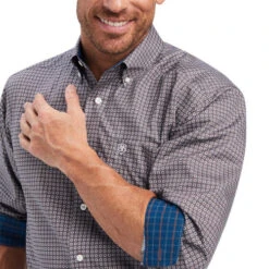 Men's Ariat Wrinkle Free Shirt Long Sleeve -Cavalleria Toscana Store wrinkle free ls eiffel detail 10041570 ariat 84980.1659988766