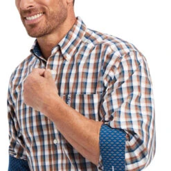 Men's Ariat Wrinkle Free Shirt Long Sleeve -Cavalleria Toscana Store wrinkle free ls sequoia side detail 10041572 ariat 26879.1659988719