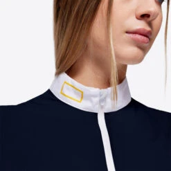 RG Zip Competition Polo Long Sleeve -Cavalleria Toscana Store zip competition polo ls navy detail POW004 JS001 7901 riders gene 98819.1686428999